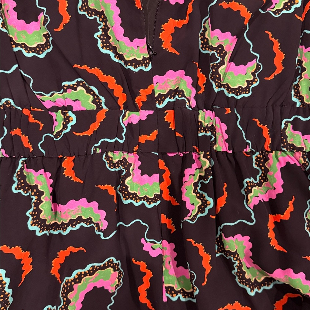 RHODE lined black multi colors Mini Dress Size 8 - Picture 6 of 6